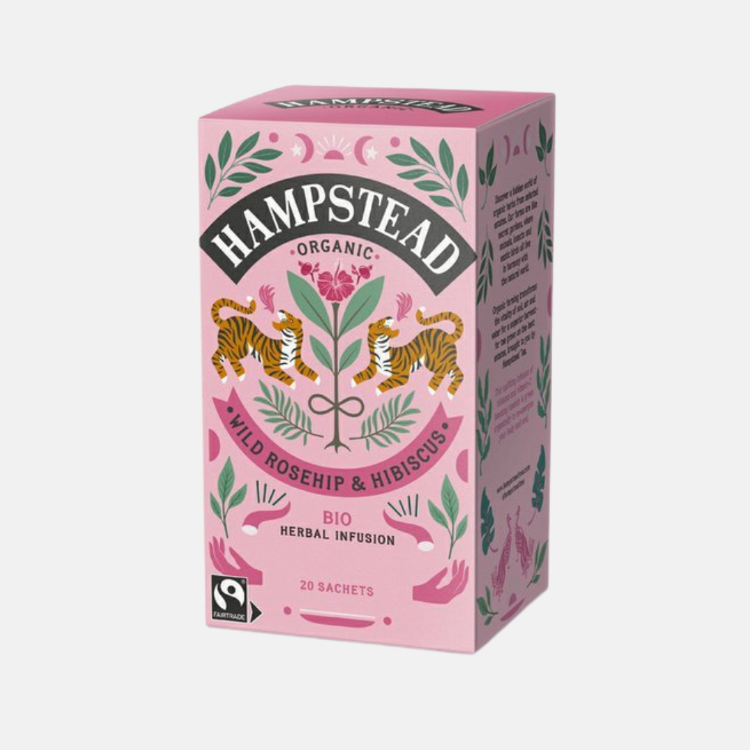 Hampstead Tea London BIO šípkový čaj s Ibiškem 20 ks