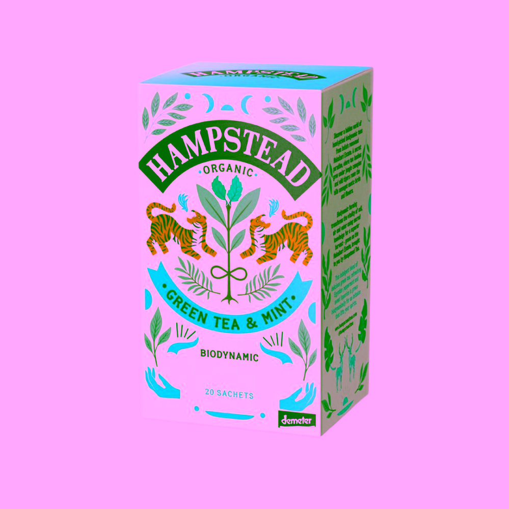 Hampstead Tea London BIO zelený čaj s mátou a lékořicí 20 ks