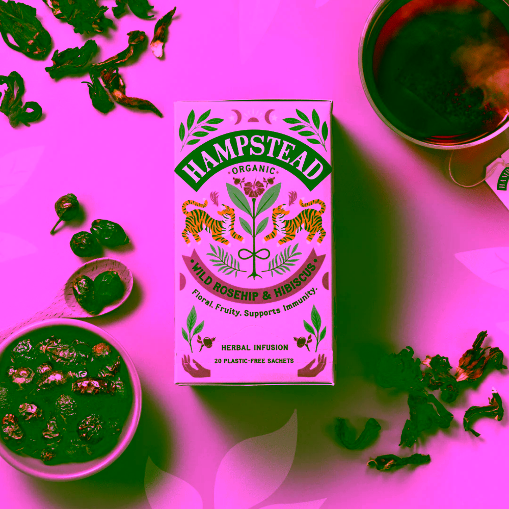 Hampstead Tea London BIO šípkový čaj s Ibiškem 20 ks