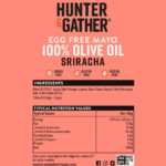 Hunter & Gather bezvaječná Sriracha chilli majonéza z olivového oleje ZLEVNĚNO