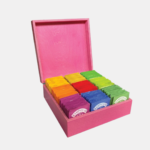 Hampstead Tea luxusní růžová dřevěná kazeta mix sáčkových BIO čajů 117 ks