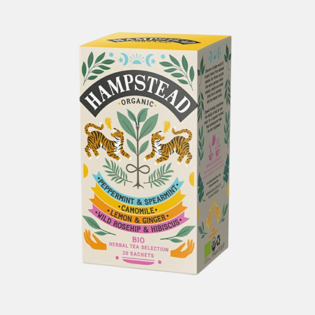 Hampstead Tea London BIO selekce bylinných a ovocných čajů 20 ks