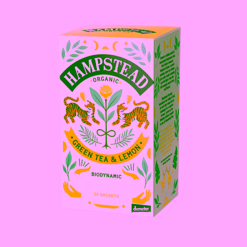 Hampstead Tea London BIO zelený čaj s citrónem a citrónovou trávou 20 ks