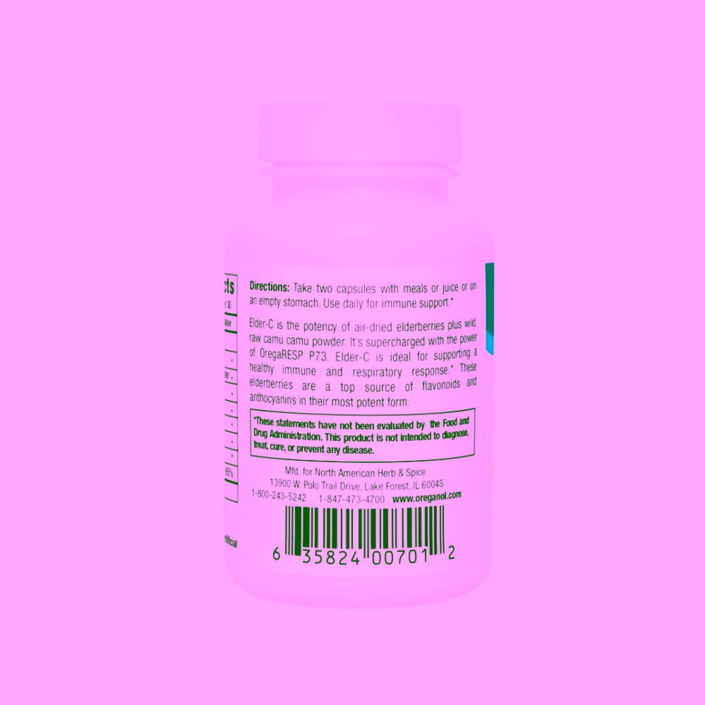 NAHS Elder-C bylinné kapsle z černého bezu, camu camu a oregana