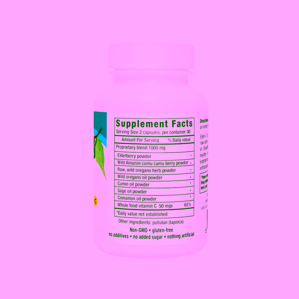 NAHS Elder-C bylinné kapsle z černého bezu, camu camu a oregana