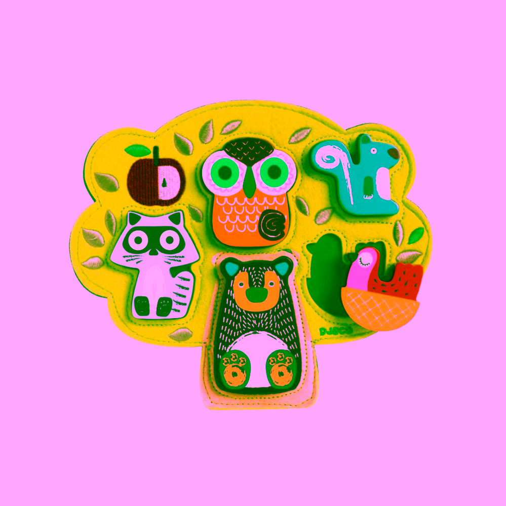 Djeco Vkládací puzzle Oski