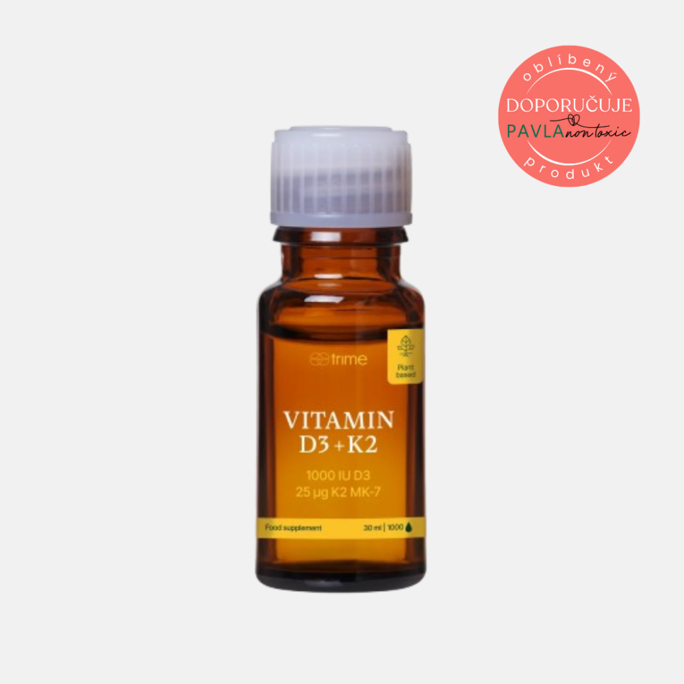 Trime Vitamín D3 + K2, 1000 IU D3 / 25 µg K2-MK7