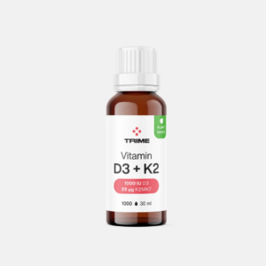 Trime Vitamín D3 + K2, 1000 IU D3 / 25 µg K2-MK7