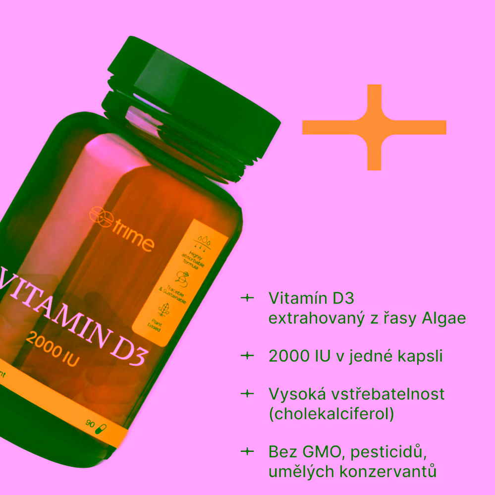 Trime Vitamín D3 cholekalciferol 2000 IU 90 kapslí