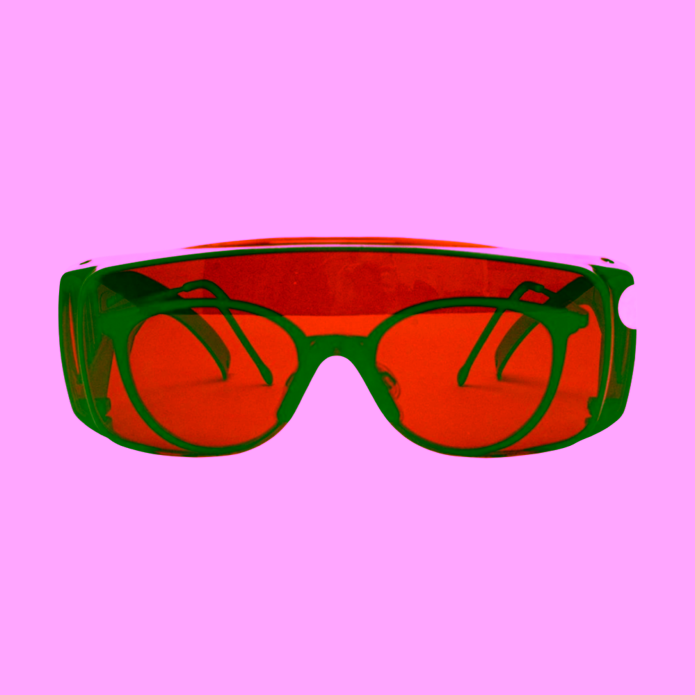 Vitae Světle červené brýle filtr modrého světla v pouzdře