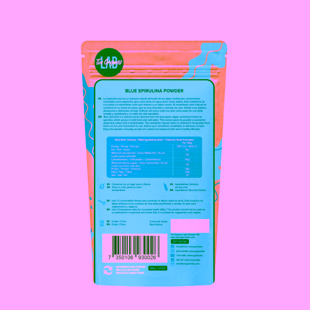 Organic Labs Blue Spirulina Powder - prášek z modré spiruliny 50 g