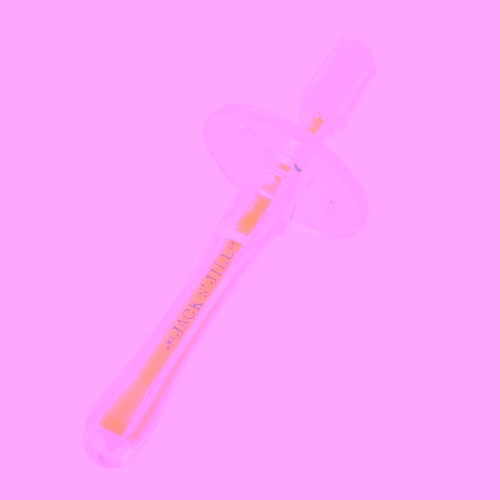 Jack N' Jill Silikonový zubní kartáček s bezpečnostním štítem