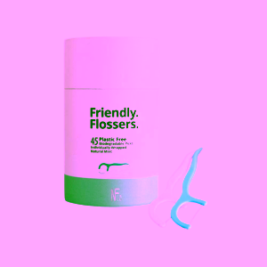 Jack N' Jill Zubní nit s párátkem NFco. Friendly Flossers s přírodní mátovou příchutí