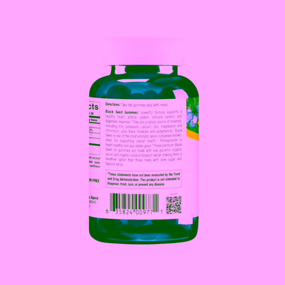 NAHS Black Seed gumídci s černuchou pro dospělé ZLEVNĚNO