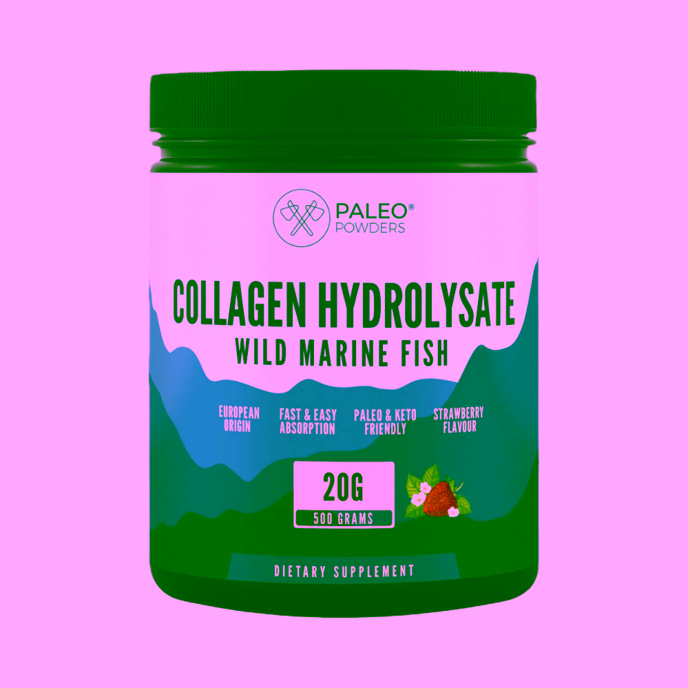 Paleo Powders Kolagen z divokých tresek natural jahoda + vit. C