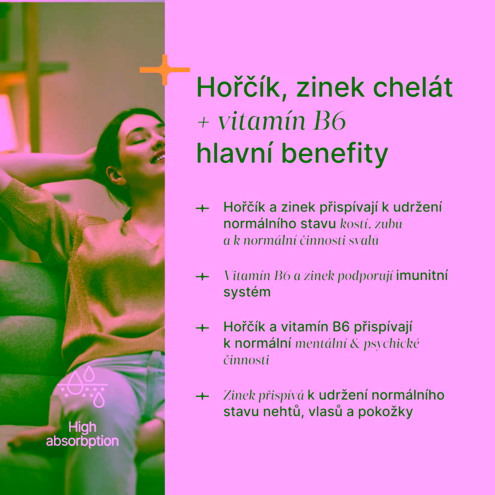 Trime Hořčík, zinek chelát + B6 120 kapslí