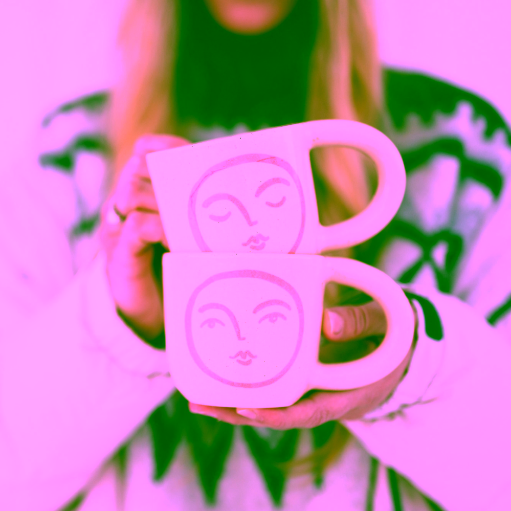 Cukrfree x In August Co. Pink Moon Mug