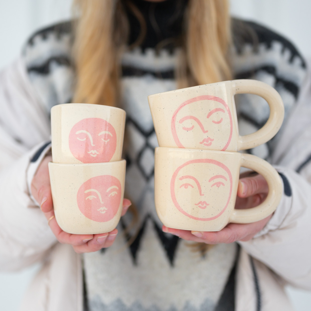 Cukrfree x In August Co. Pink Moon Mug