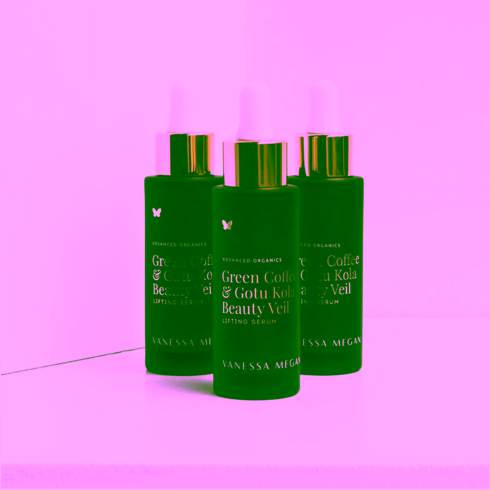 Vanessa Megan Liftingové hydra sérum se stimulující zelenou kávou a Gotu Kola Green Coffee & Gotu Kola Plumping Beauty Veil Serum