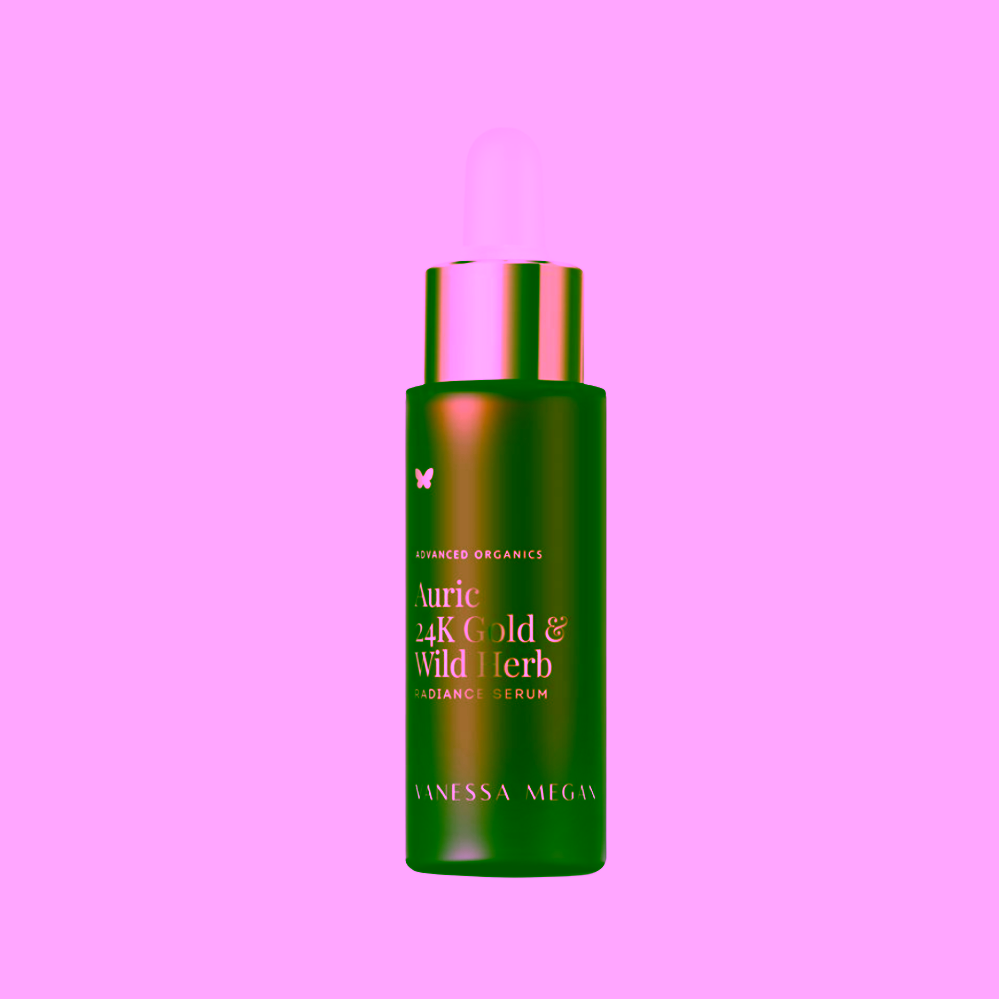 Vanessa Megan Rozjasňující pleťové sérum s 24k zlatem a divokými bylinami Auric 24k Gold & Wild Herb Radiance Serum