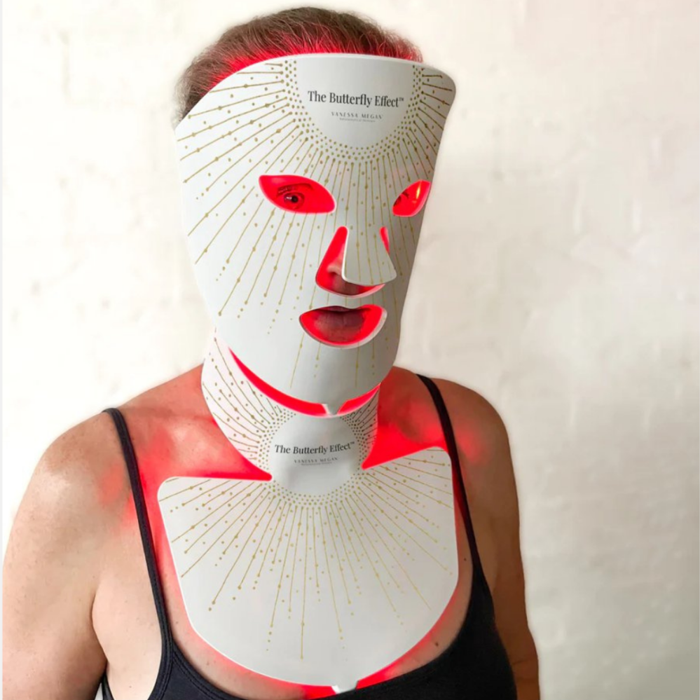 Vanessa Megan The Butterfly Effect LED Mask Světelná terapie pro omlazení silikonová LED maska na obličej a krk
