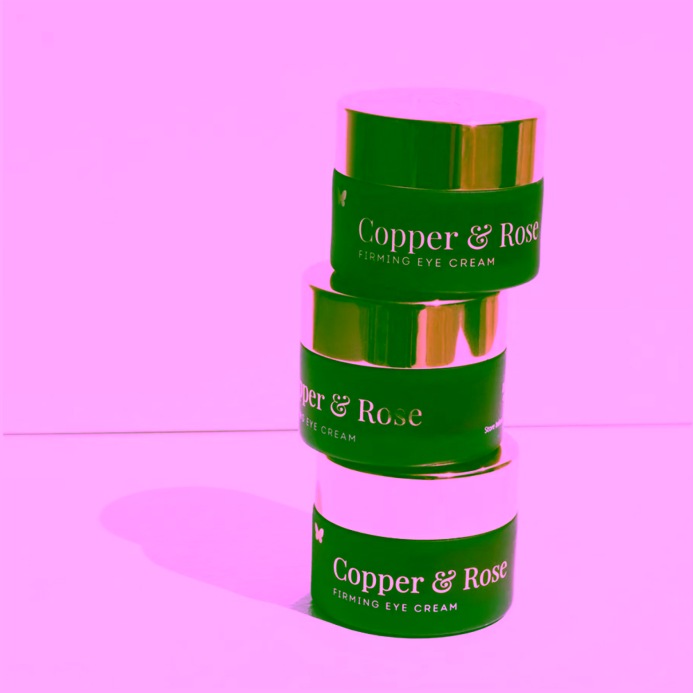 Vanessa Megan Zpevňující oční krém s peptidy z koloidní mědi a ibišku Copper & Rose Firming Eye Cream