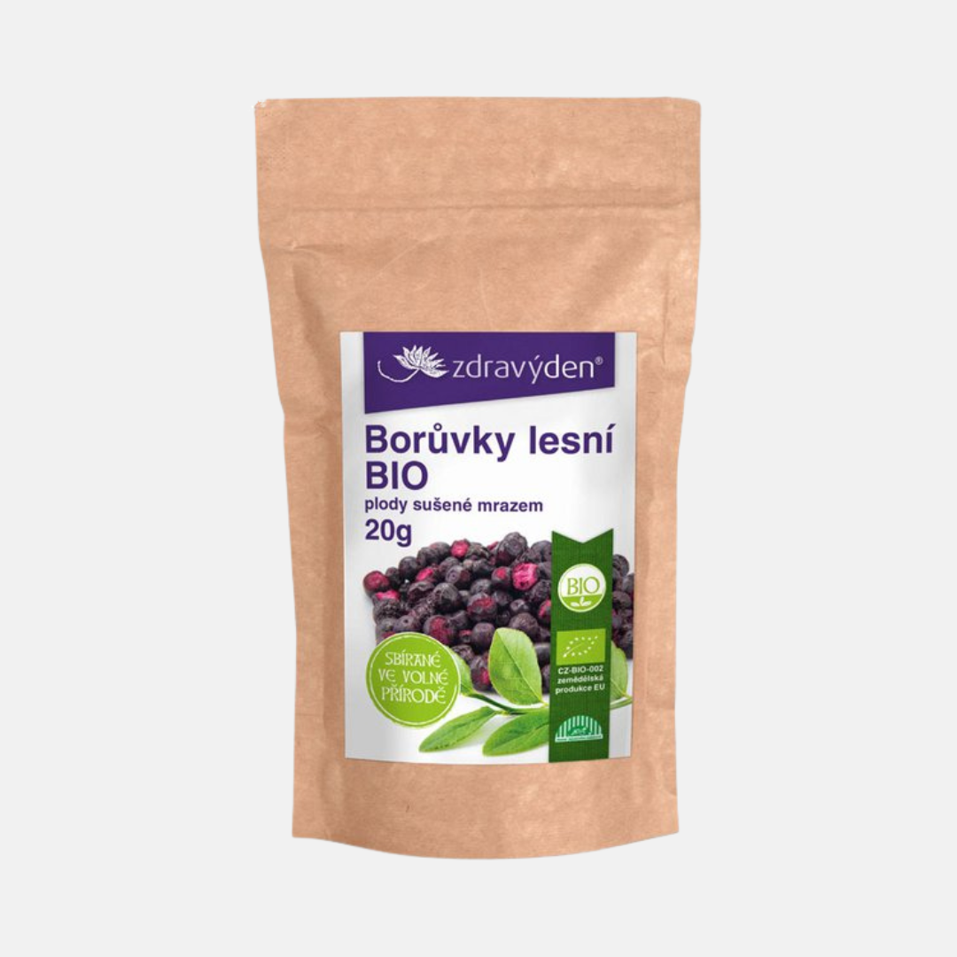 Zdravý den Borůvky lesní Bio sušené mrazem