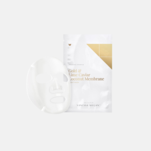 Vanessa Megan Hydratační anti-aging maska s koloidním zlatem v kokosové membráně Gold & Lime Caviar Coconut Membrane Sheet Mask 3 Pack