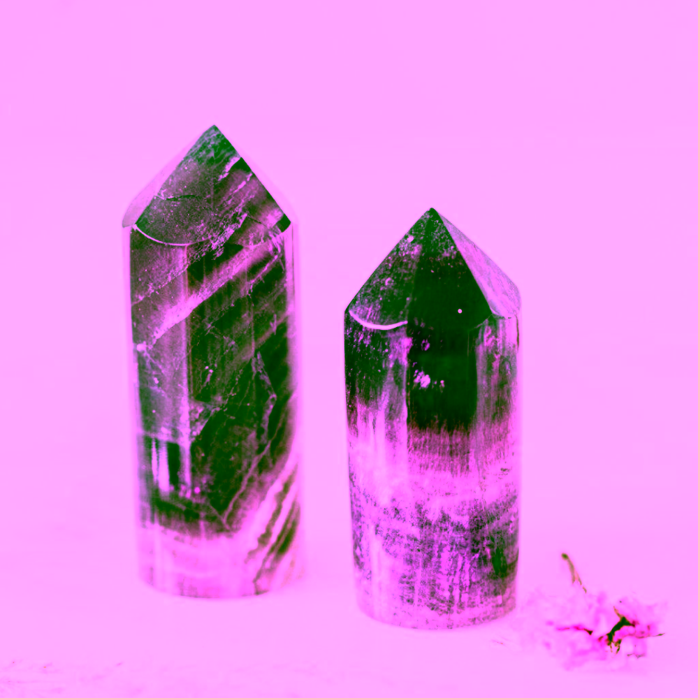 Yoga Day Obelisk z růžového fluoritu