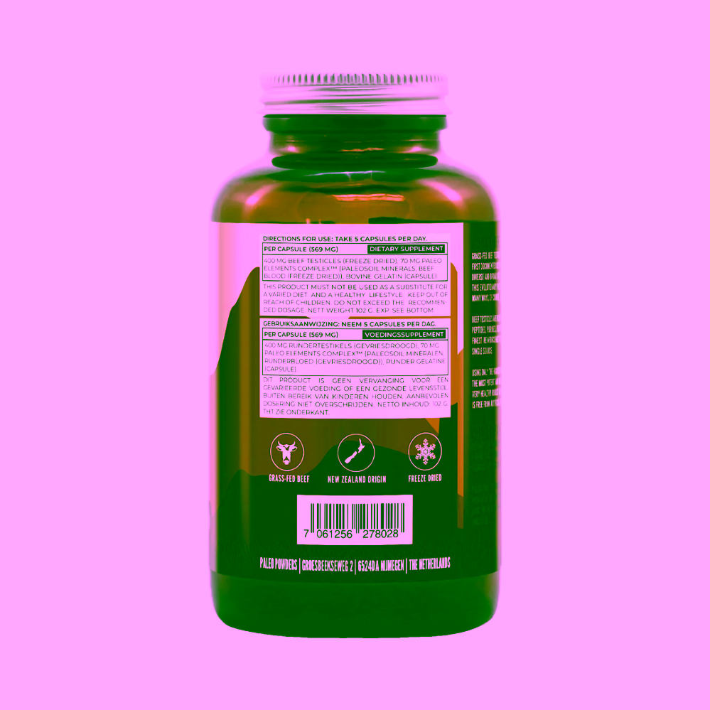 Paleo Powders Hovězí varlata grass-fed