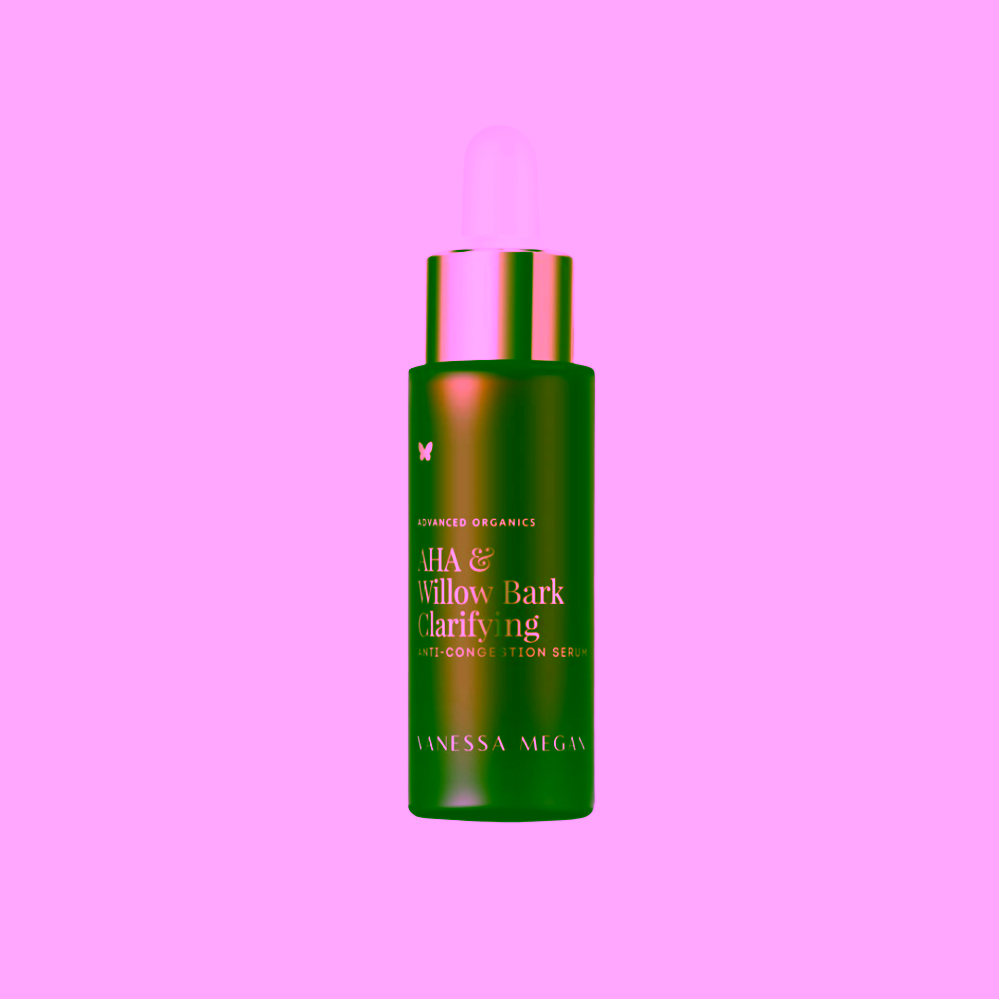Vanessa Megan Čistící sérum pro pleť problematickou s AHA kyselinami AHA & Willow Bark Clarifying Anti-congestion Serum