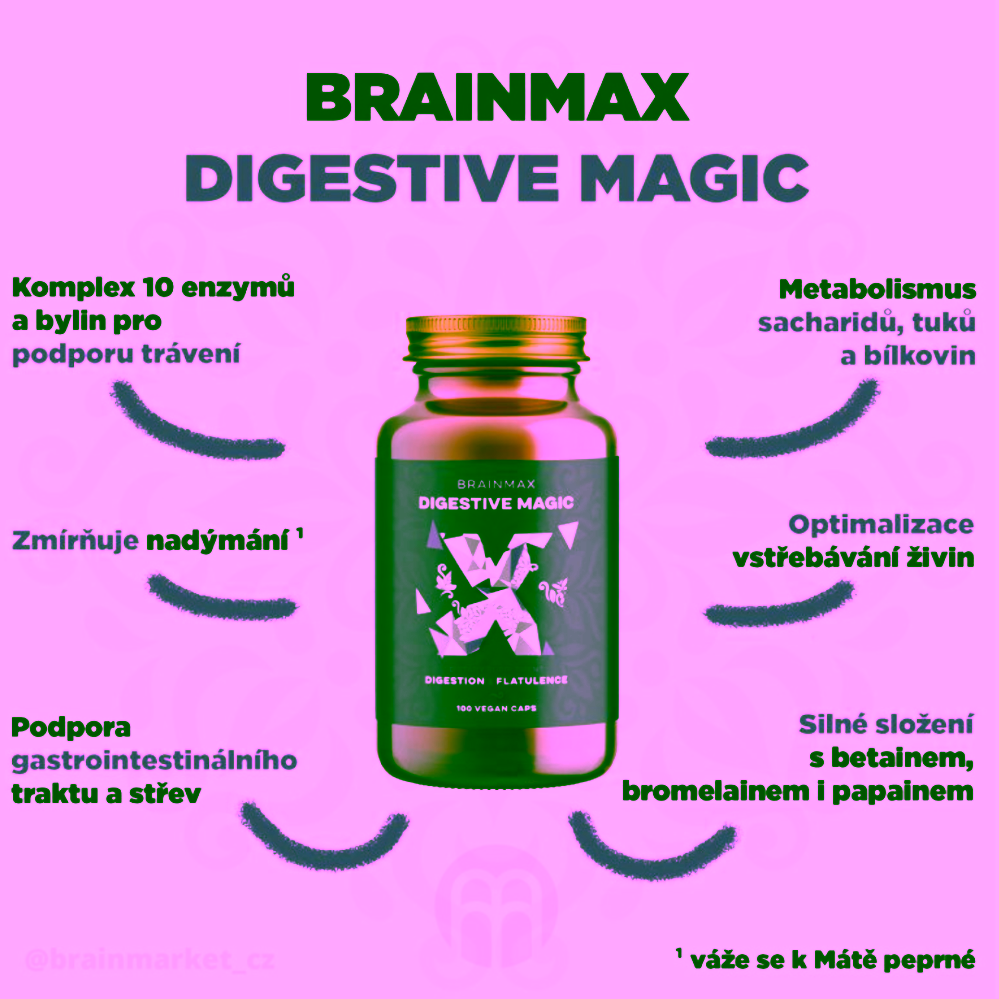 BrainMax Digestive Magic trávicí enzymy