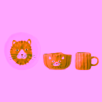 Bloomingville Kittie sada nádobí pro děti