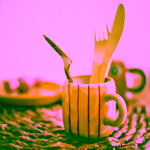 Bloomingville Kittie sada nádobí pro děti