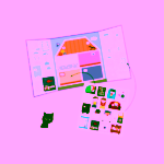 Djeco Přemístitelné samolepky pro nejmenší Domov