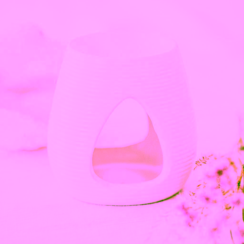 Yoga Day Jednoduchá keramická aroma lampa bílá
