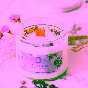 Yoga Day Svíčka s dřevěným knotem Meditace