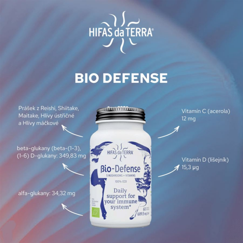 Hifas Da Terra Bio Defense prášek z hub v RAW kvalitě