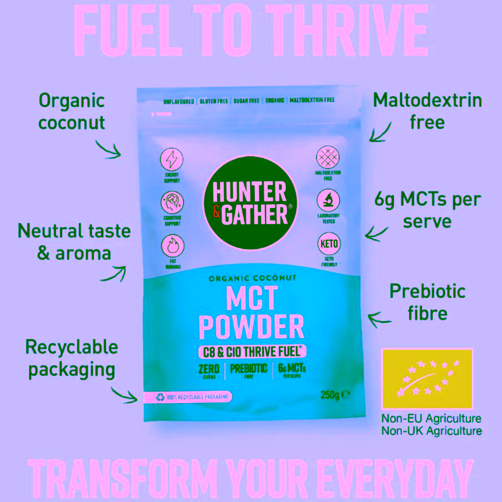 Hunter & Gather Sušený C8 & C10 MCT olej 250 g ZLEVNĚNO