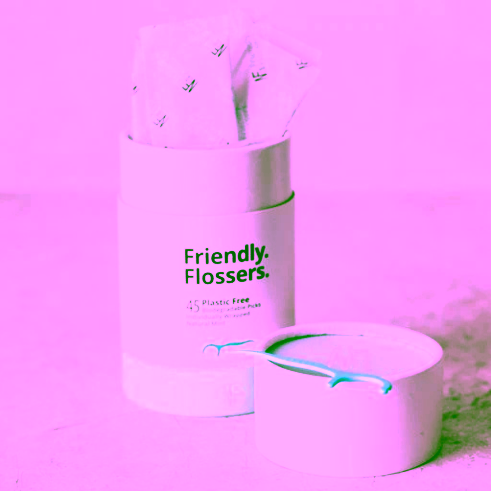 Jack N' Jill Zubní nit s párátkem NFco. Friendly Flossers s přírodní mátovou příchutí