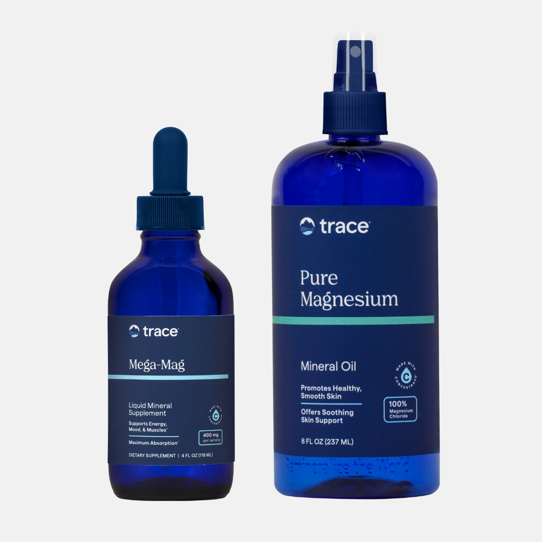 Trace Minerals Výhodný balíček 2 druhů hořčíků