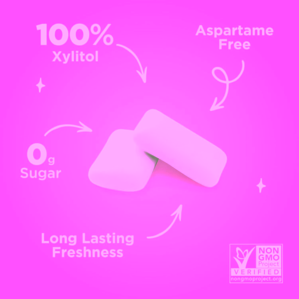 Pür žvýkačky s xylitolem Bubblegum