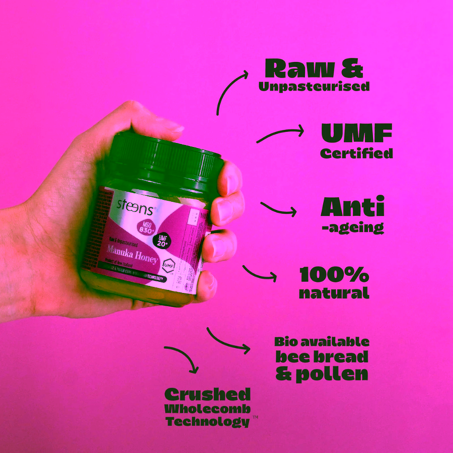 Steens RAW Manuka Honey UMF20+ (830+ MGO) 225 g