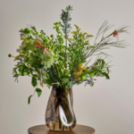 Bloomingville Ingolf hnědá skleněná váza