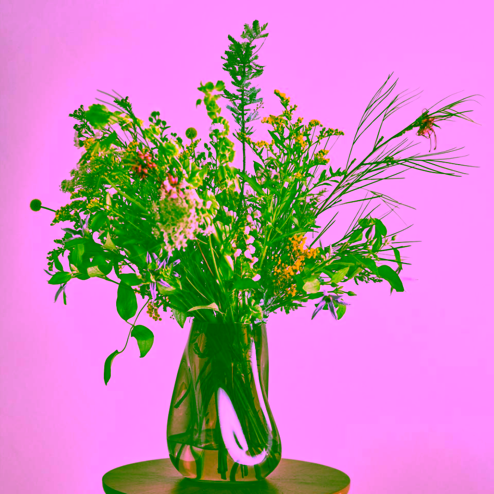 Bloomingville Ingolf hnědá skleněná váza