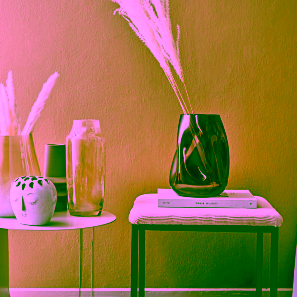 Bloomingville Ingolf hnědá skleněná váza