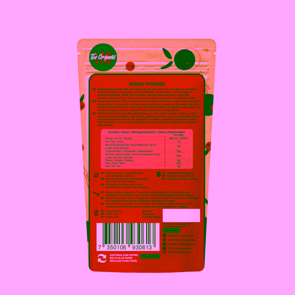 Organic Labs Maqui Berry Powder prášek z maqui 70 g