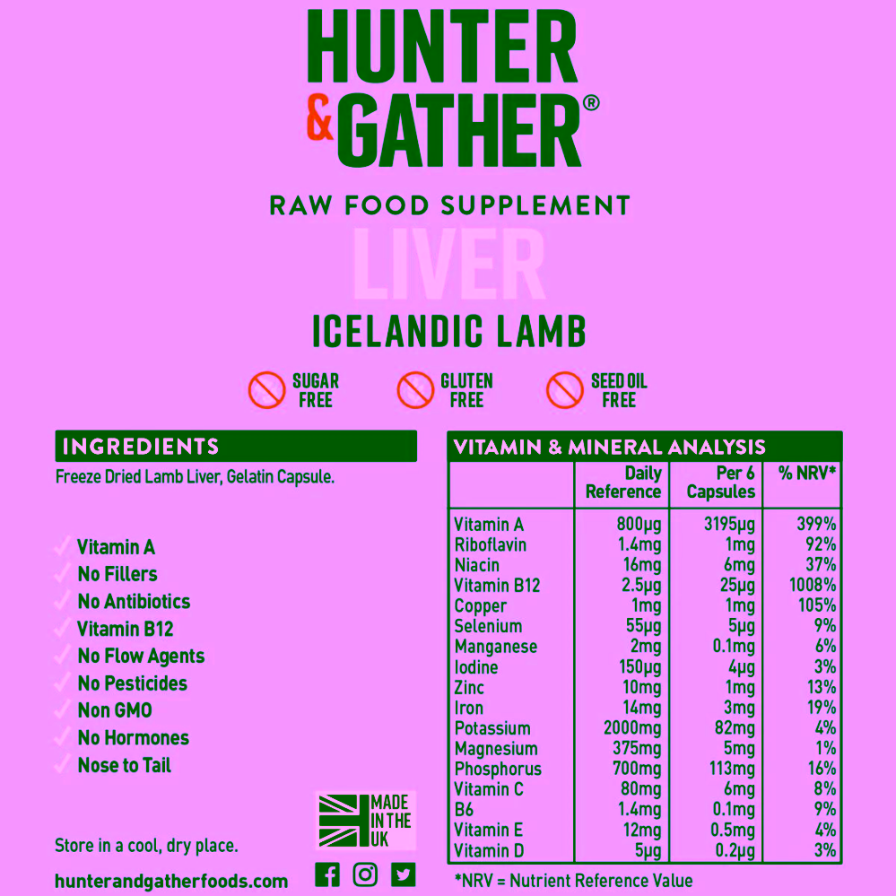 Hunter & Gather Mrazem sušená jehněčí játra