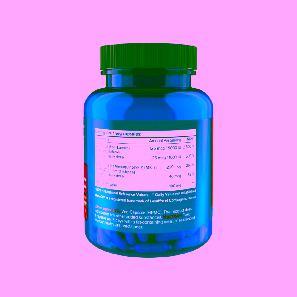 Natios Vitamin D3 & K2 (MenaQ7 MK-7) 5000 IU & 200 mcg