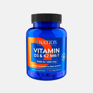Natios Vitamin D3 & K2 (MenaQ7 MK-7) 5000 IU & 200 mcg